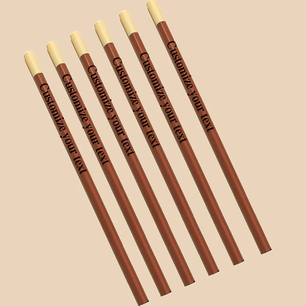 10/20/40/90 Pieces Customizable Pencils with Your Logo/Text Engraved, Personalized Bulk Pencils, Black Wood Chocolate Pencils, Student-Specific, Triangular Barrel with Thickened Lead, Hb Writing Pencils, Suitable for Schools, Offices, and Promotional Gifts