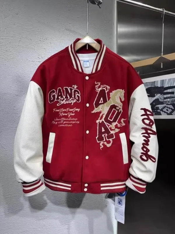 

Теплая бейсбольная куртка унисекс с объемной вышивкой, весенняя новинка, повседневный стиль, с длинными рукавами и воротником-стойкой