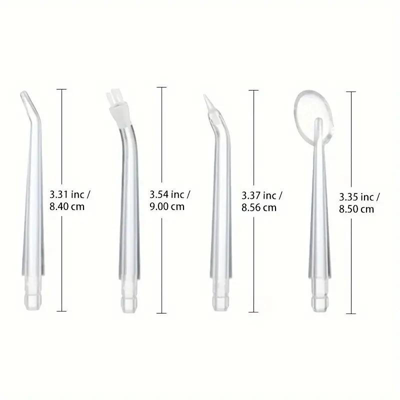 8-Pack GentleCare Water Flosser Tips - Easy-to-Attach, Durable Plastic Nozzles for a Hygienic Clean, Convenient Replacement Pack