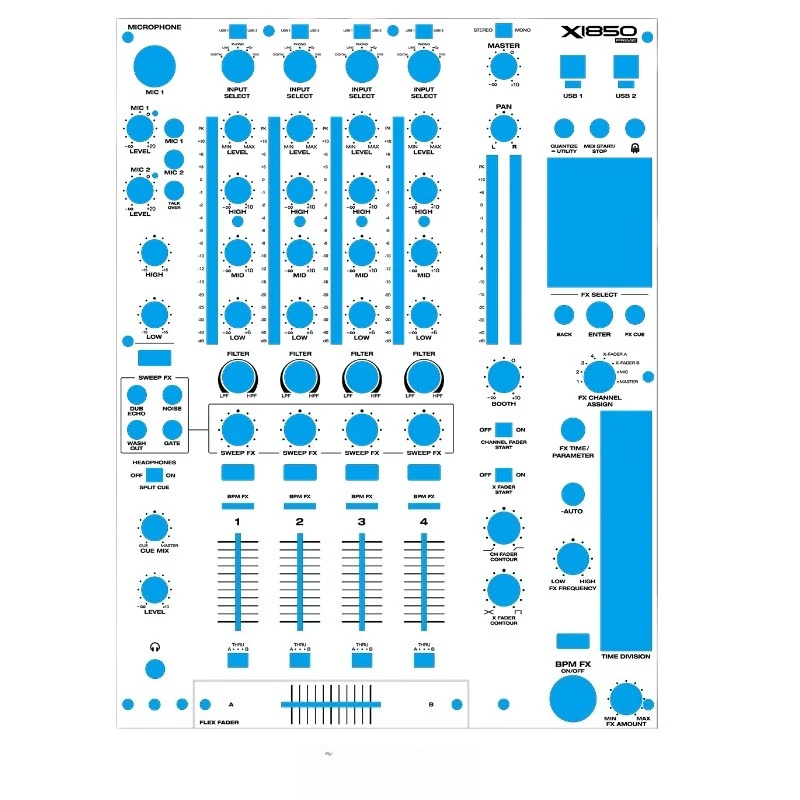 DENON DN-X1850 Mixing Platform Protective Film Tianlong X1850 Personalized Colorful Stickers