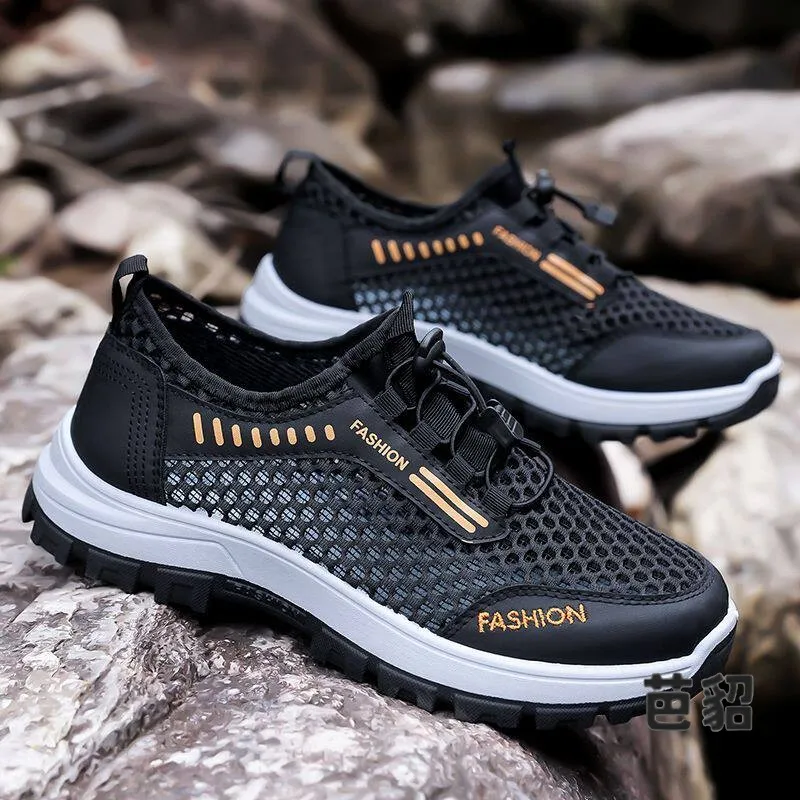 

Men's Breathable Summer Sports Shoes Casual Outdoor Water Shoes Slip-On Sneakers Comfortable Mid-Cut Supportive Footwear