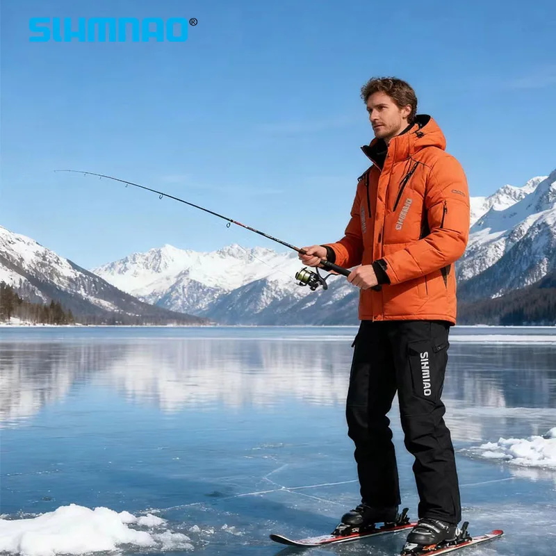 بدلة صيد شتوية لعام 2025 سترة رجالية من ريش الإوز وسراويل تكتيكية ، بدلة تزلج دافئة ، تسلق الجبال ، ملابس رياضية للصيد