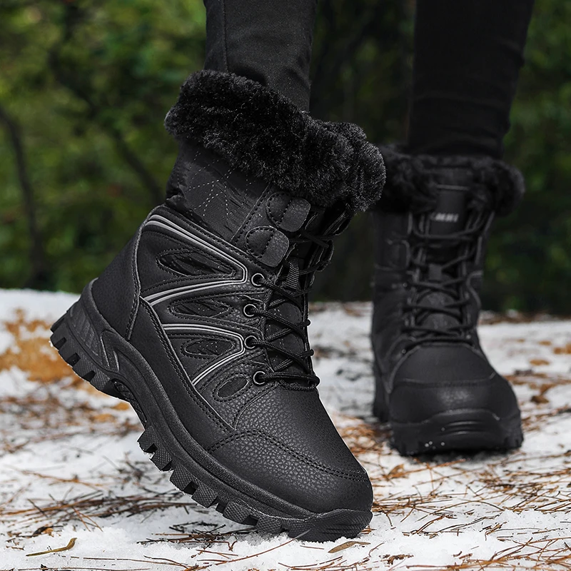 

Winter Snow Boots Women High-top Outdoor Warm Soft Plush Ankle Boots Women Anti-slip Wear-resistant Casual Women Shoes