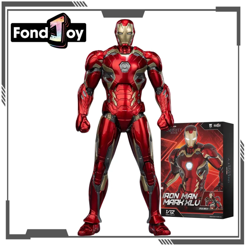 FondJoy 本物のオリジナルマーベルアセンブリシリーズ 1/12 アイアンマン MK45 アセンブリモデルフィギュア玩具ギフト男の子のためのグッズ装飾品