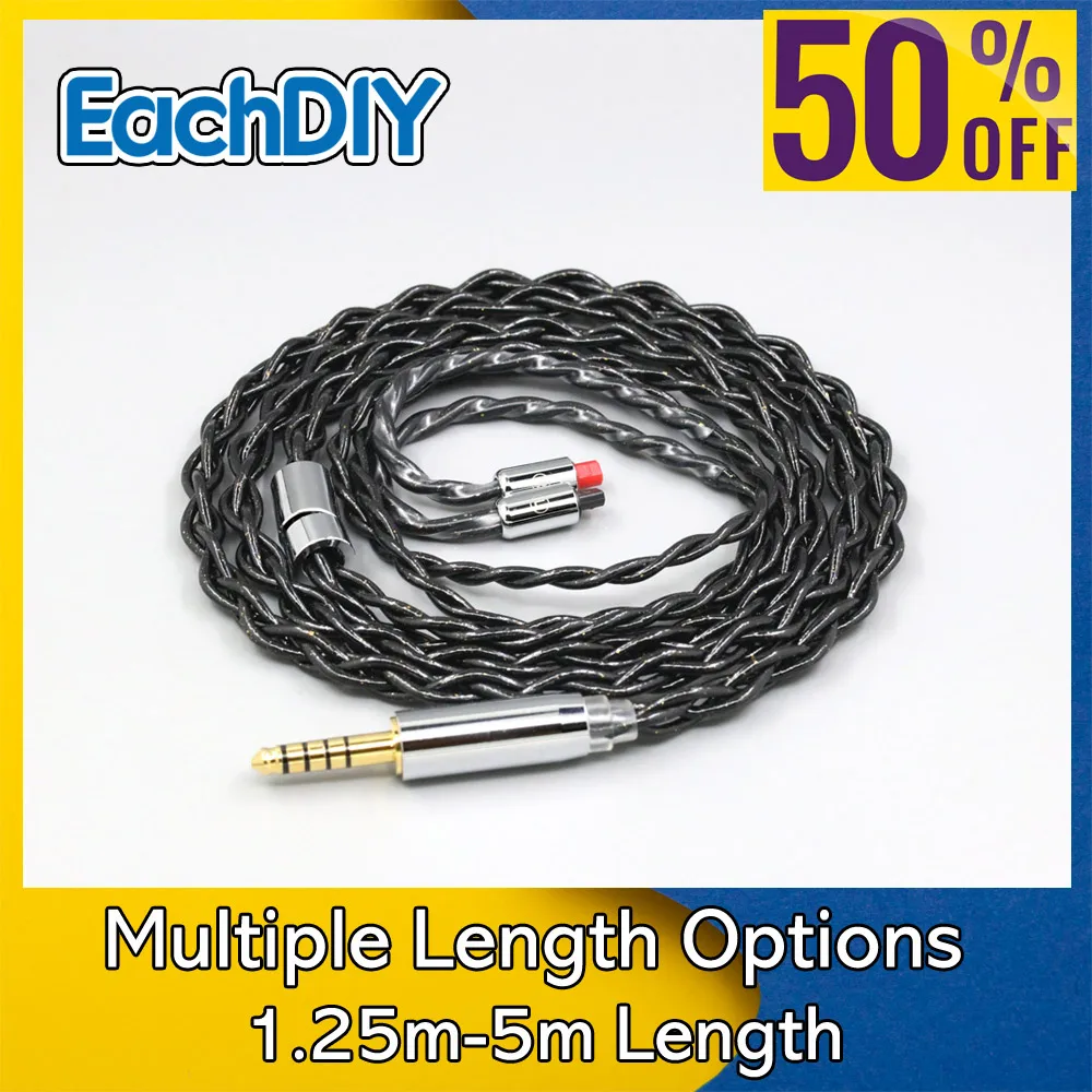 

99% Pure Silver Palladium Graphene Floating Gold Cable for Audio-Technica ATH-IM50 IM70 IM01 IM02 IM03 IM04 8778