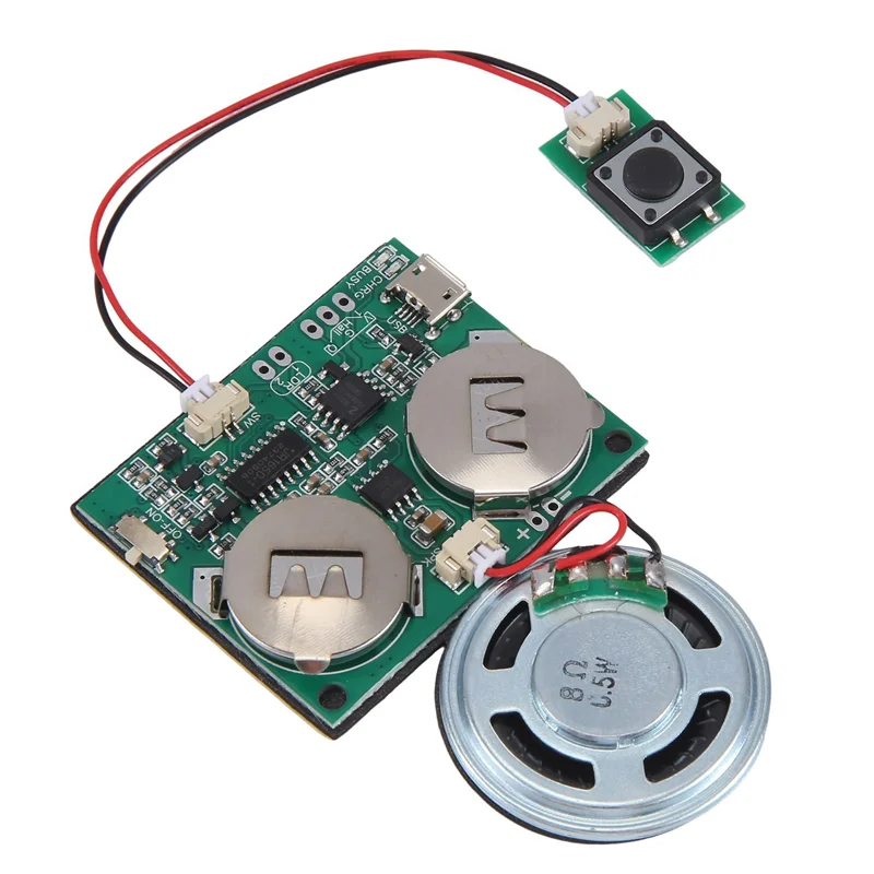 B63B-2X Modulo audio registrabile Pulsante di controllo Chip audio 8M MP3 WAV Lettore vocale musicale Scheda programmabile con altoparlante