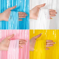 Photo Booth Backdrop Foil Curtain Tinsel Backdrop Background for Baby Birthday Party Wedding Graduation Christmas Decorations