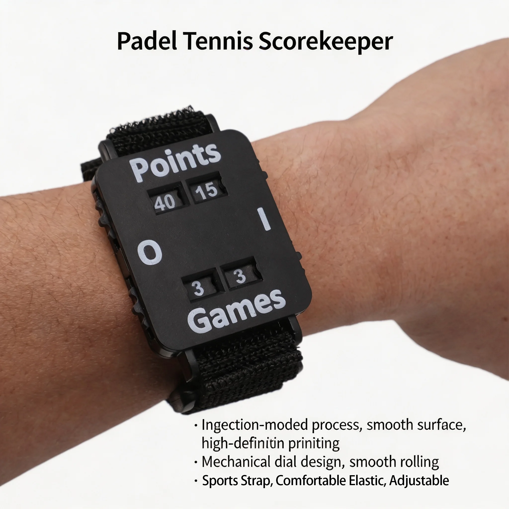 Portable Wrist Scorekeeper for Tennis Padel Pickleball Manual Score Counter Sports Match Score Tracker