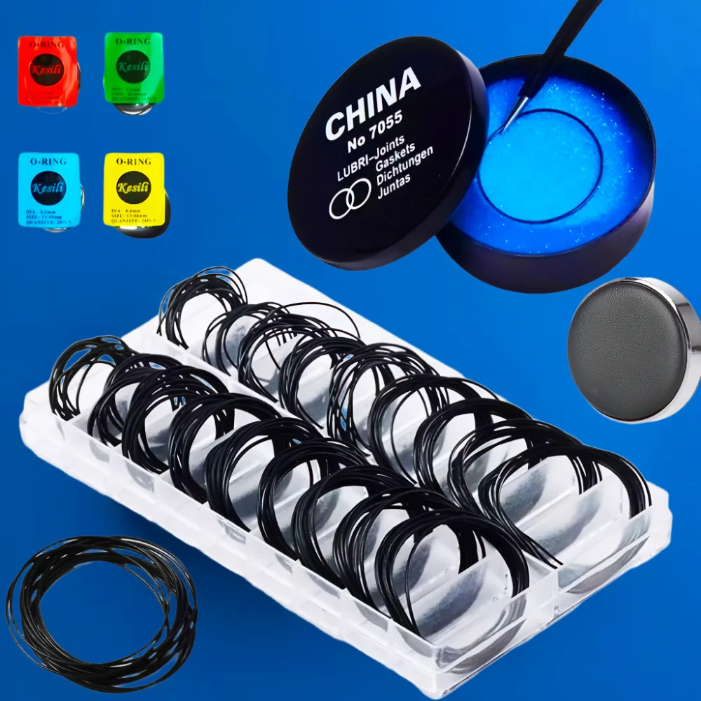 Watch Repair Tools 1box Watch Case Rubber Waterproof O-Ring Oil-resistant Watch Bottom Cover Gasket 0.5/0.6mm O-Ring Seal Gasket