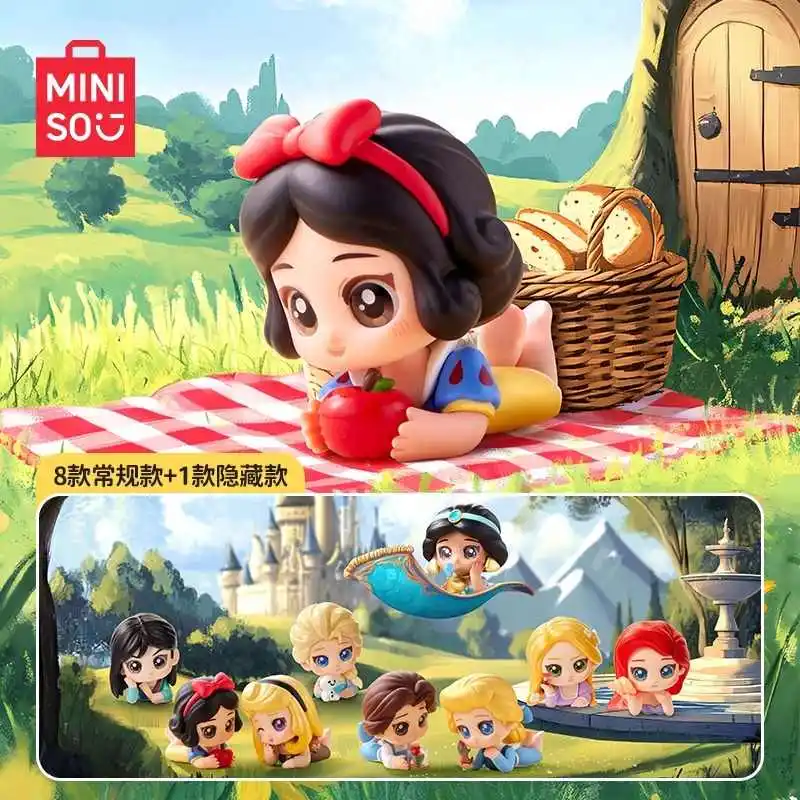 

Miniso Disney Princess Afternoon Nap Blind Box Elsa'S Figurine Belle Doll Surprise Box Cute Desktop Decoration