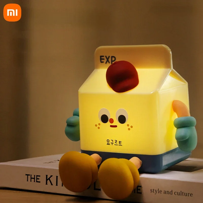 Xiaomi Milk Carton Bedside Night Light Ornaments Decorative Light Rechargeable Touch Dimmable 500mAH 3-speed Home Bedroom Decor