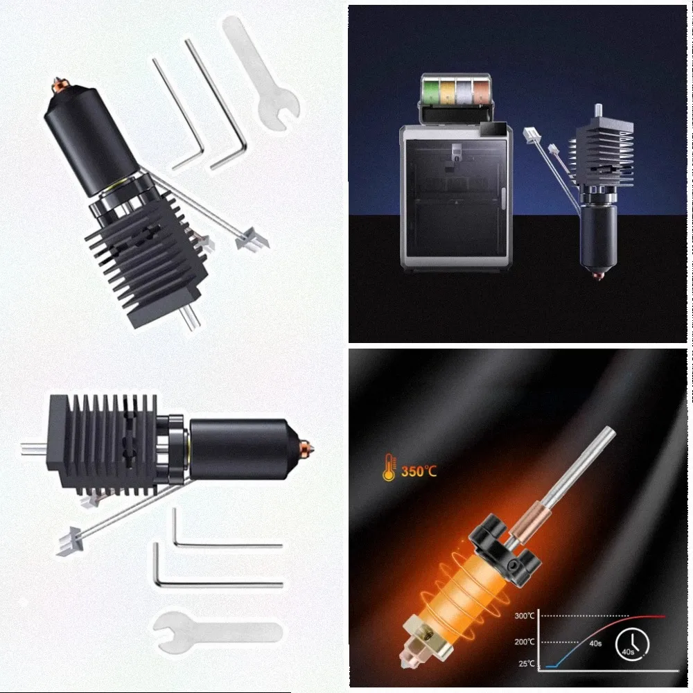 K2 PLUS Heating Block Kit Quick Swap All Metal Nozzle 350C High Flow For 3D Printer Accessories Upgrade Parts