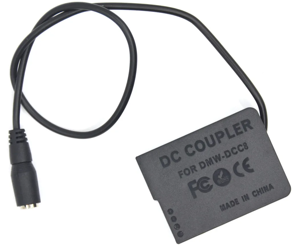 DMW BLC12 Dummy Battery Full Decoded DCC8 DC Coupler for Panasonic GX8 G5 G7 G91 G90 G85 G80 DMC-FZ2500 FZ1000 FZ300 FZ200