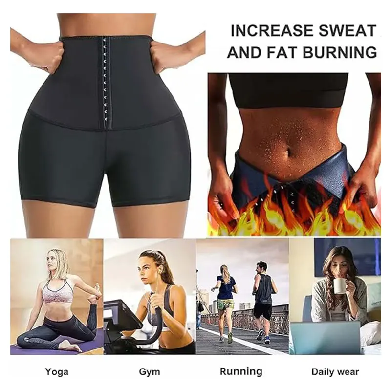 Women Sweat Pants High Waist Loss Shaper Sweatsuit Slimming Workout Training Fitness Trainer Gym Leggings