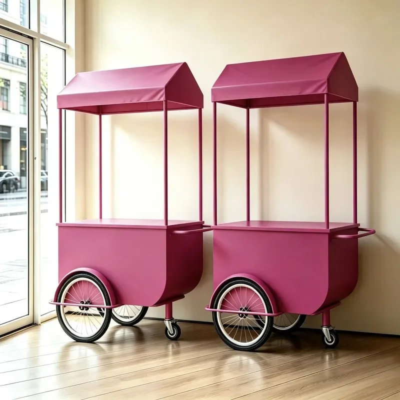 New metal promotional mobile truck coffee dessert shop display stand suitable for shopping mall activities removable portable