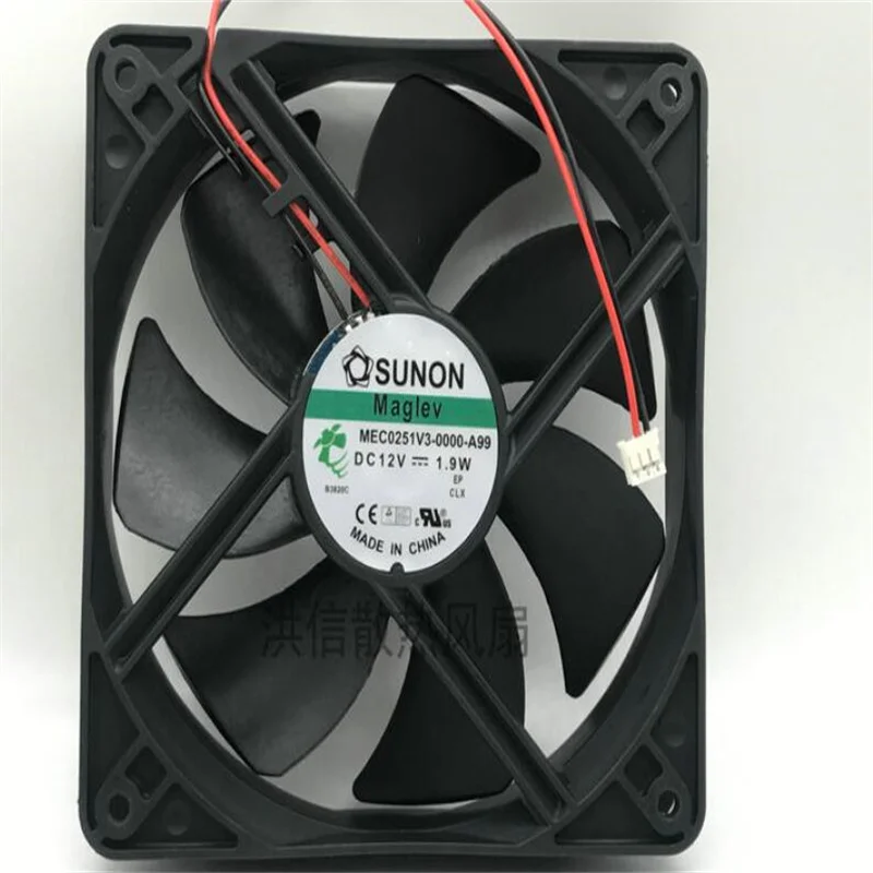 SUNON MEC0251V3-0000-A99 DC12V 1.9W 12025 12 CENTÍMETROS two-fio do ventilador