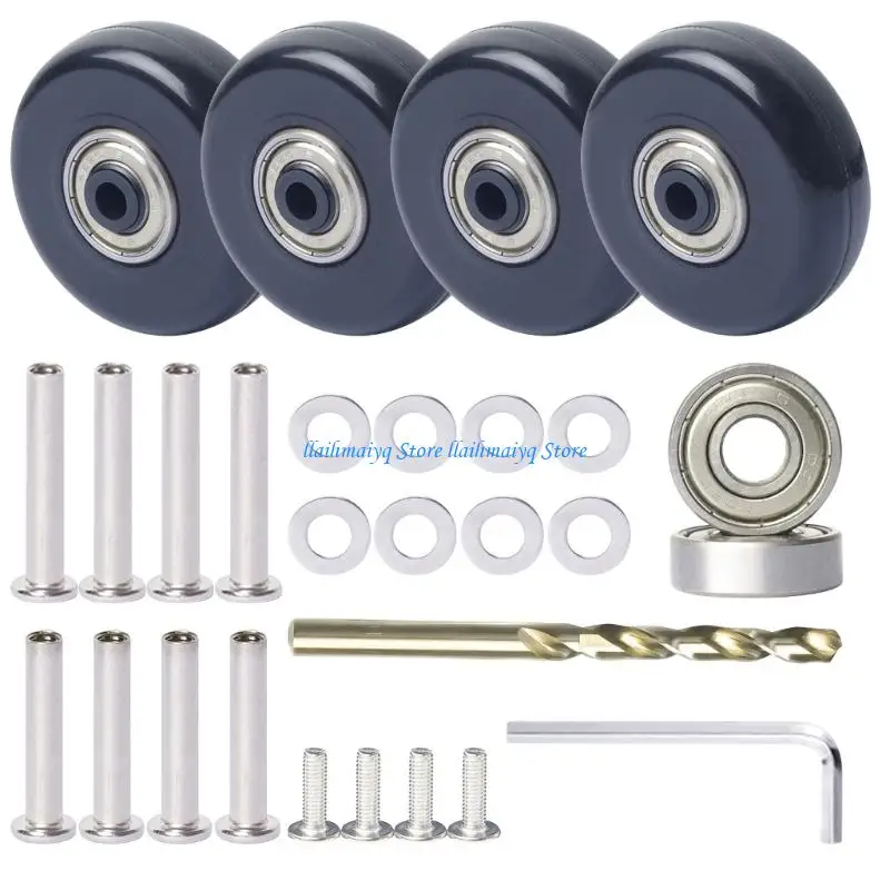 573B Accuracy Bearing Luggage Wheel Replacement Three wheeled Smooth Rolling Denial Blocking and Strengthened Motion in Travel