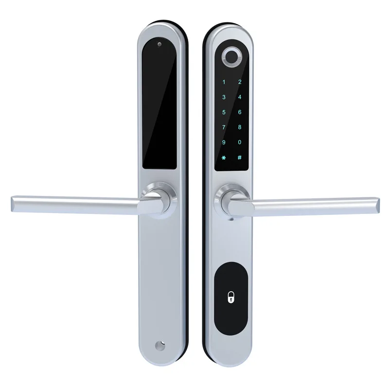 Keyless Entry Sliding Gate Digital Tuya APP Smart Fingerprint Password Lock for Aluminium Doors Outdoors