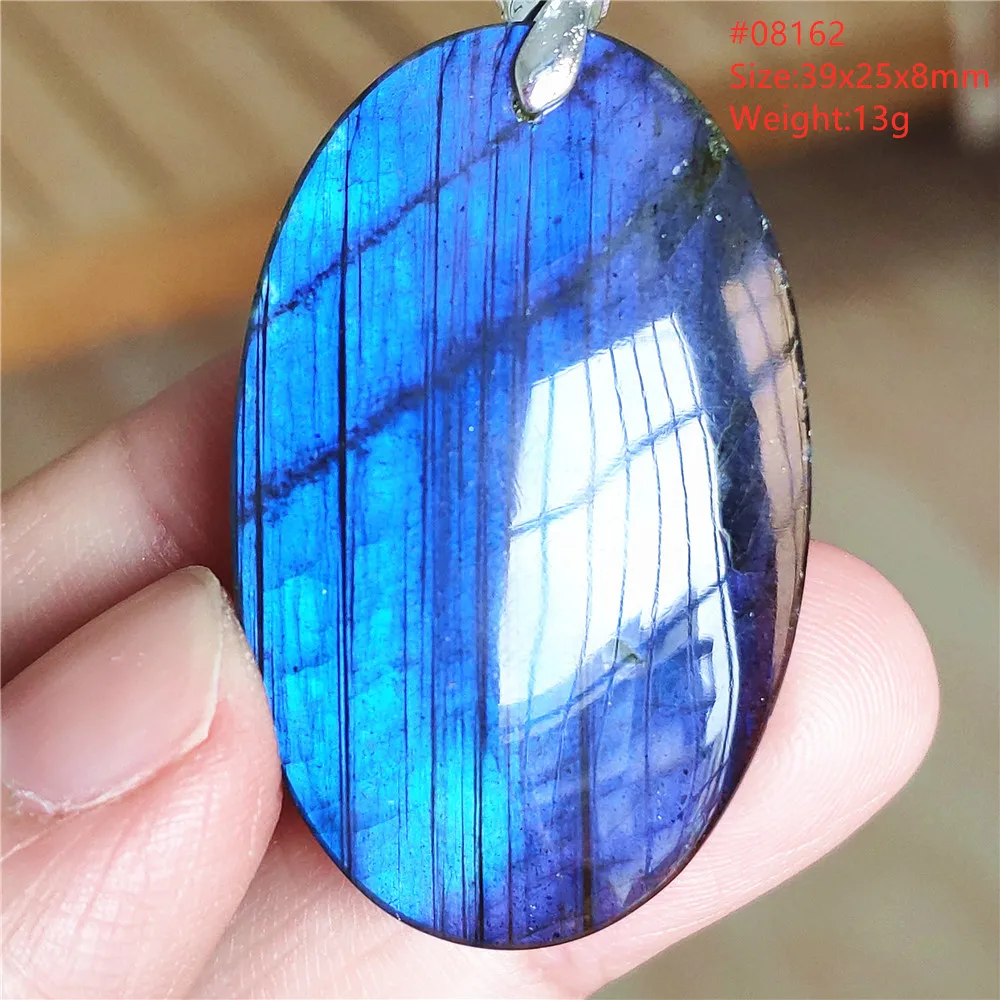 

Natural Blue Labradorite Pendant Women Men Colorful Beads Crystal Women Men Necklace Jewelry AAAAAA