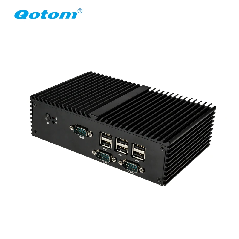 Qotom Q190X Mini Computer Hardware Bay trail j1900 Dual Lan OEM Mini PC with Serial Parallel Port