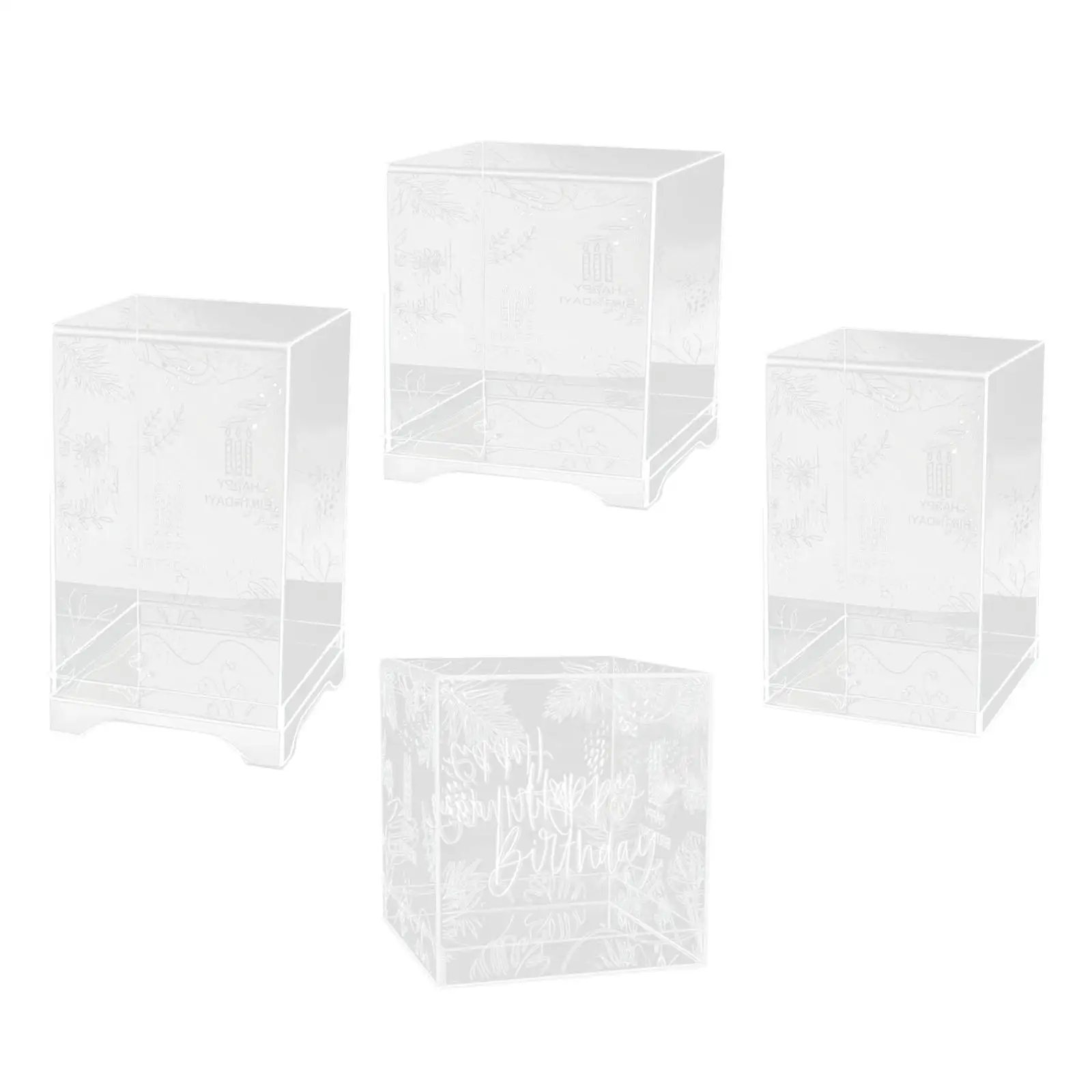 Cake Display Box Clear Clear Gift Boxes for Party Decoration Birthday Bakery