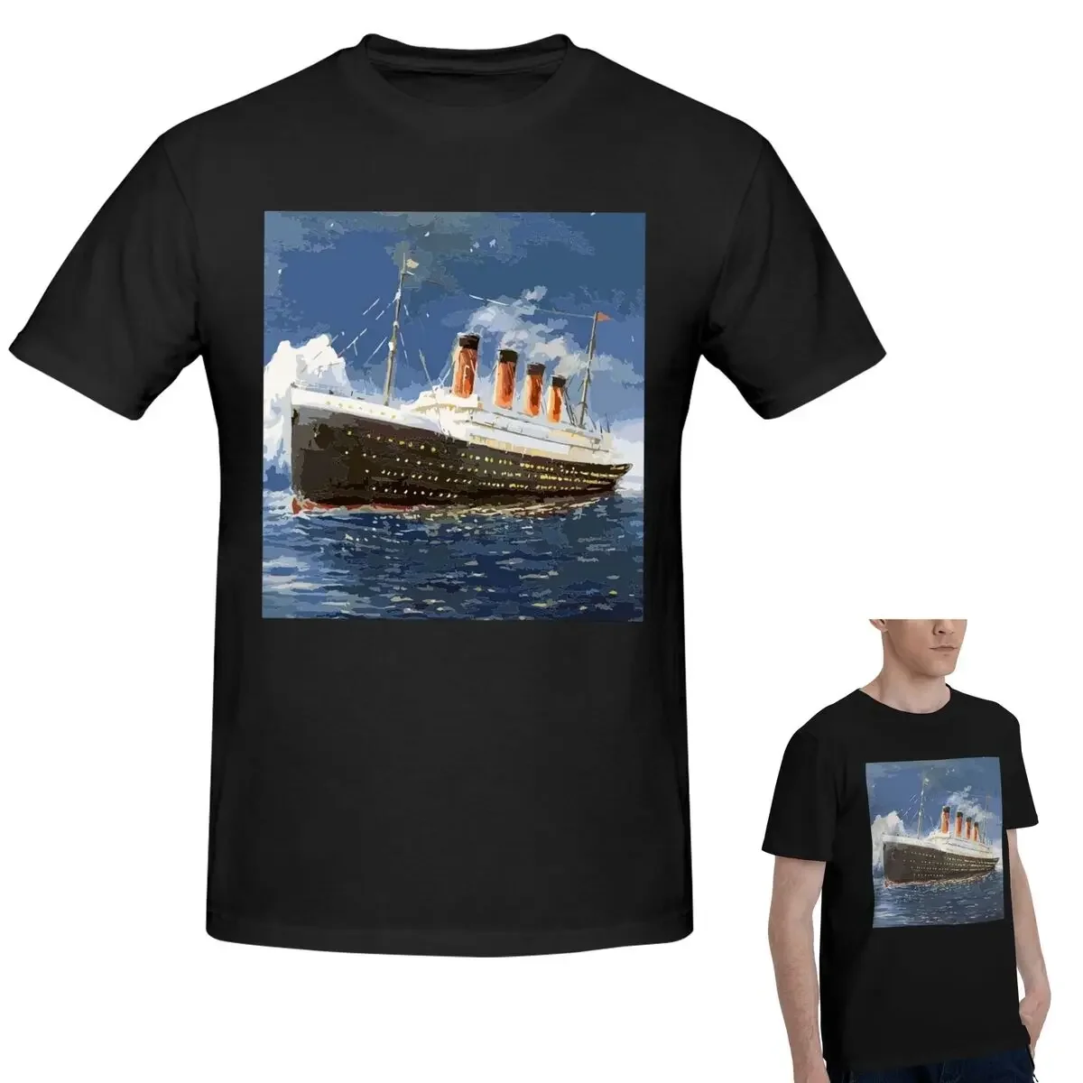 100% Cotton The Most Popular Ship Of All Times, Titanic. T-Shirt Men's Fashion T Shirt Men Round Neck Summer Shirts Tops S-6XL