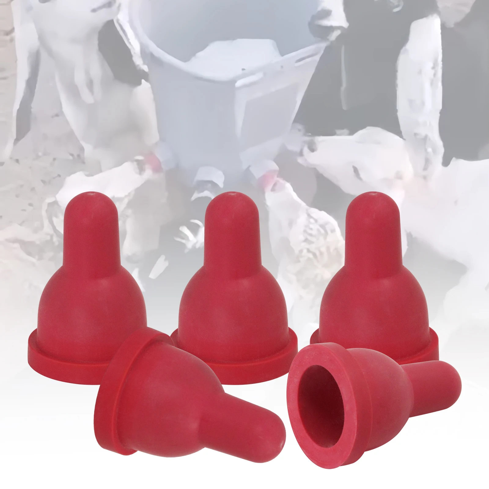 6/12Pcs Sheep Goat Lamb Milk Nipples Soft Rubber Pacifier for Small Animal Feed Orphaned Lamb Farm Animals Feeding Supplies