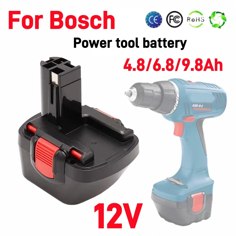 

For Bosch 4.8/6.8/9.8Ah Ni-MH 12V Drill Battery BAT043 BAT045 BAT046 BTA120 BAT139 GSR 12 VE-2 PSR 12VE-2 Cordless Power Tools