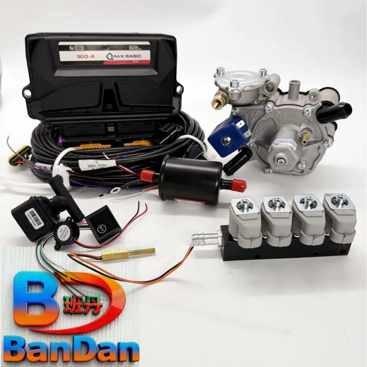 Auto Gas Equipment Auto Oil-To-Gas MAXbasic System 4-Cylinder LPG 4-Piece Accessory Kit LPG/CNG Kit Systems  Fittings