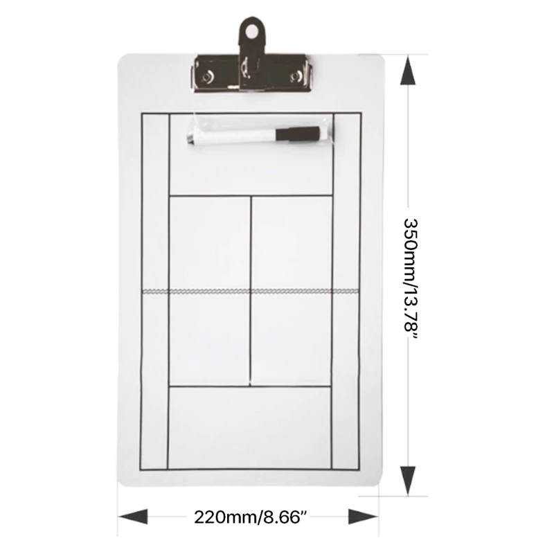 Basketball Whiteboard Coaches Marker Board Coaching Board Football Dry Erases Board with Whiteboard Marker for Coaches