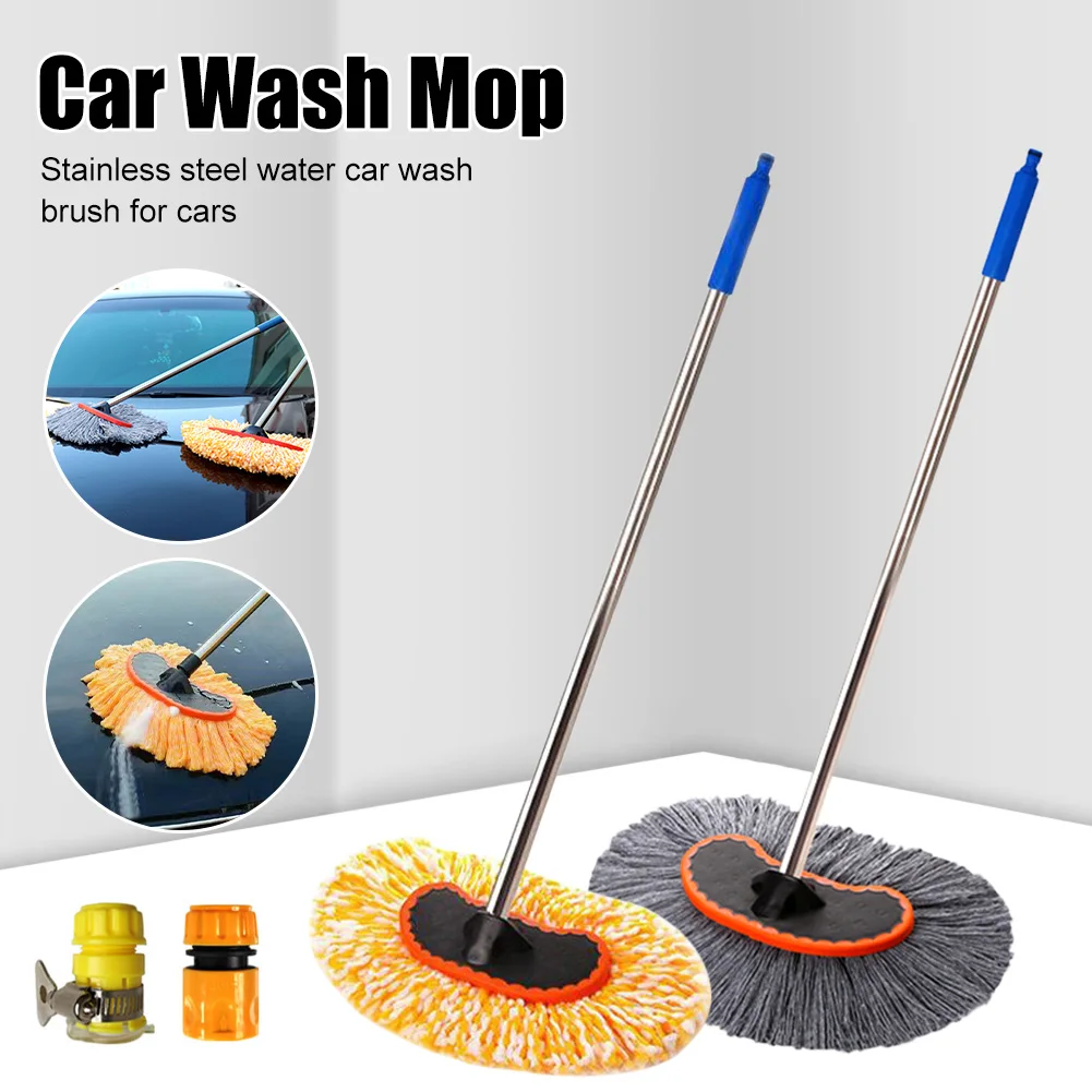 

2023 Car Wash Brush Car Cleaning Mop 90cm Long Handle Car Cleaning Kit with Water Dispenser Non-Scratch Bristle Auto Accessories