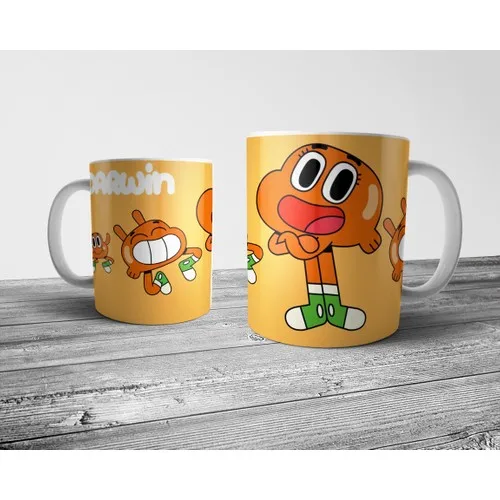 Pixxa Gumball - Darwin Mug Cup. Gift, Home, Office, Tea and Coffee Glass Beverage Cup, Glassware.