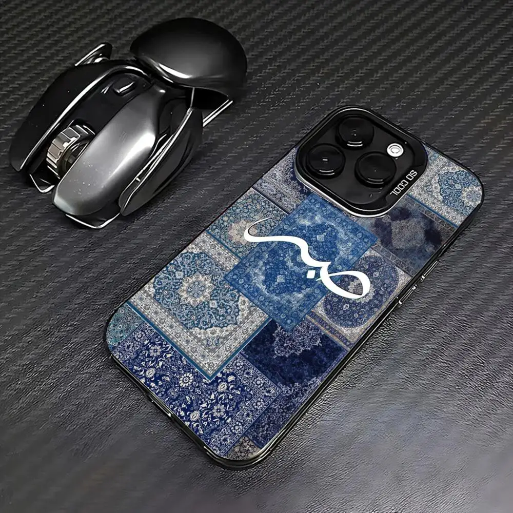 

Blue Persian patchwork Phone Case case for iPhone17 16 15 14 13 12 11 Pro/ Max/Plus shock-proof rear cover anti-fingerprint