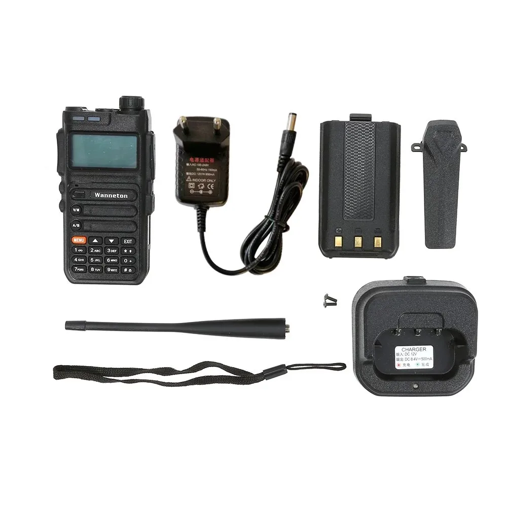 Wanneton UV-5FPLUS 5W 18-520MHz Full Band  Walkie Talkie  Copy Frequency Function Tpye-C Charyer Two Way Radio