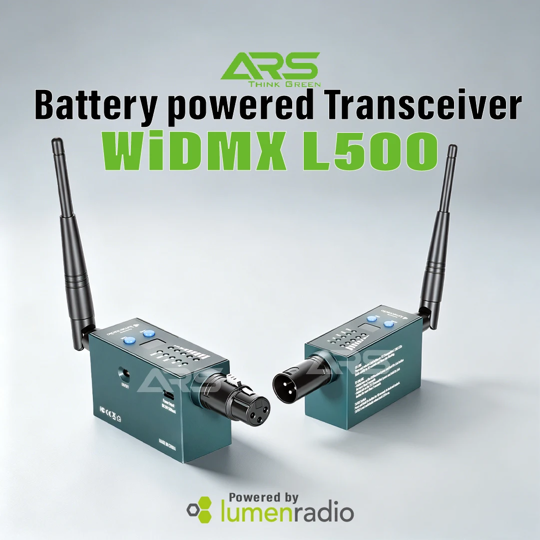 

Battery-Powered 2.4GHz Wireless DMX512 Transmitter Receiver, Portable Stage Light Controller for Mobile DJ, Wedding, Party & Clu