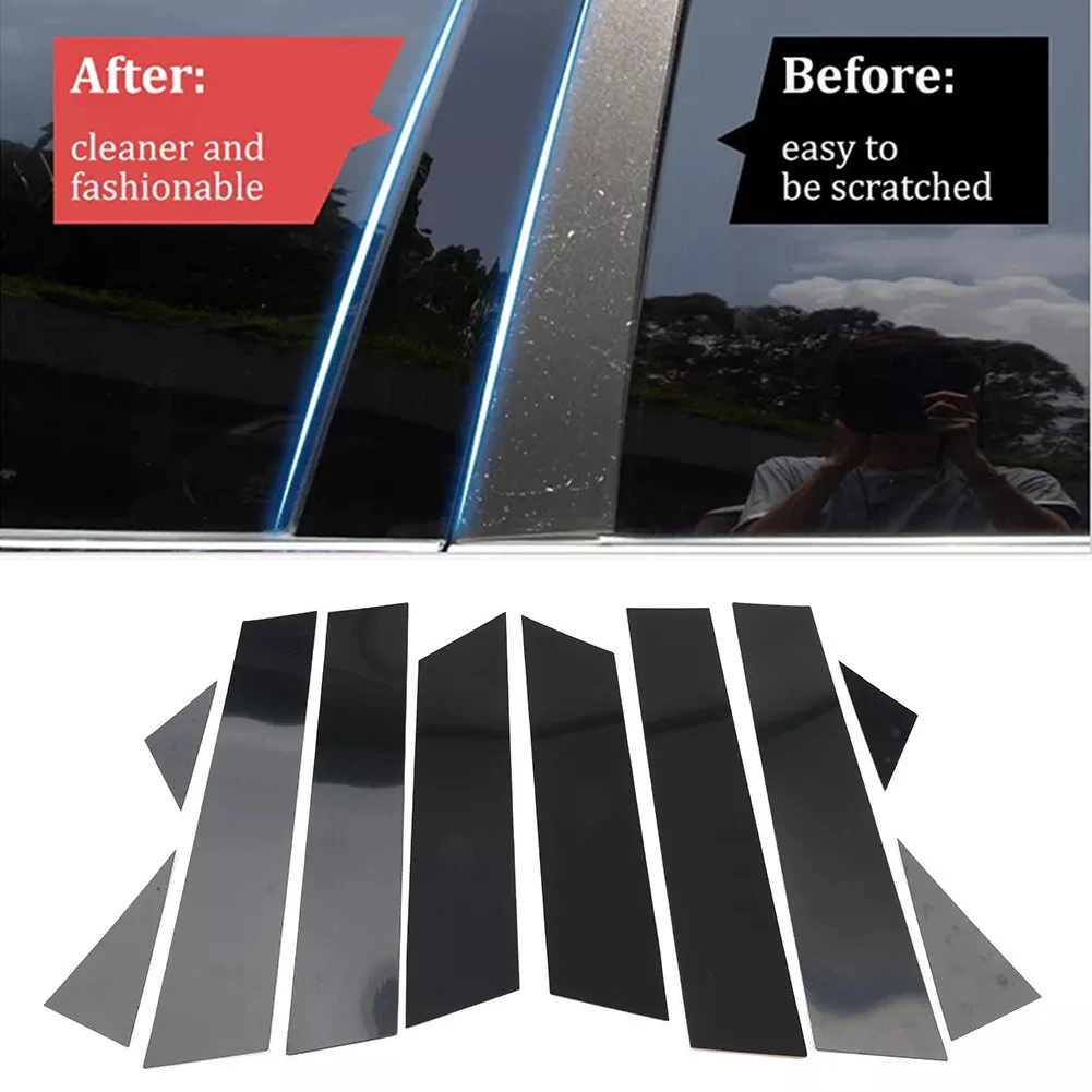 Door Trim Installation Kit Black Trim Car Pillar Posts Gloss Black Window Trim High Fitment Accuracy Perfect Car Match