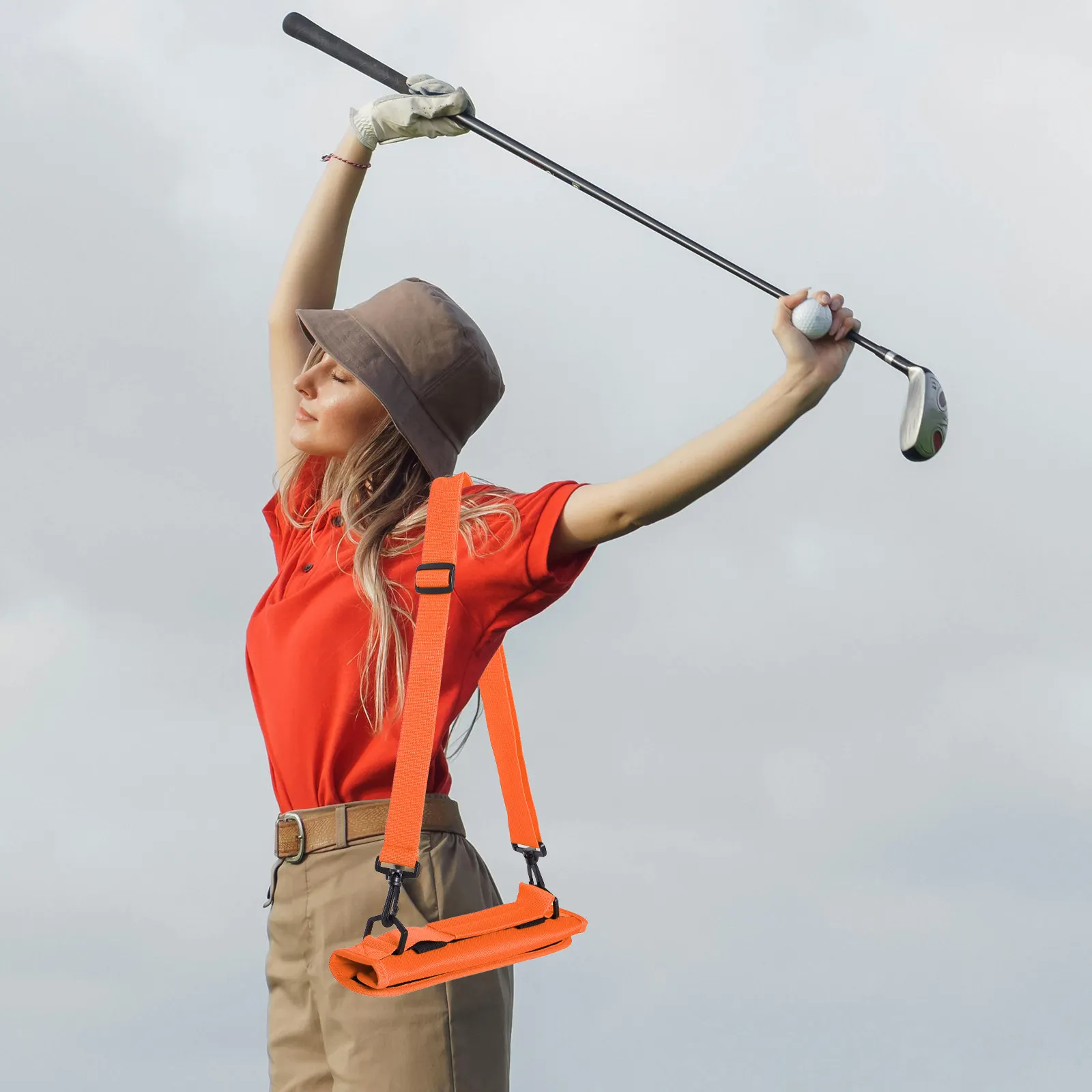 Foldable Golf Carrying Bag Portable Lightweight Waterproof Large Capacity Crossbody Handbag for Driving Range Practice Travel