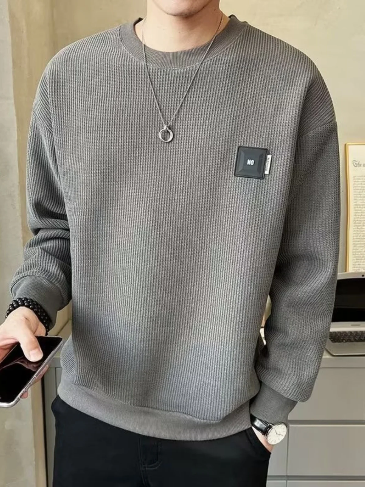 

Осенняя мужская толстовка с капюшоном, повседневная, с длинным рукавом, молодежная, модная, удобная, свободного кроя, антибактериальная, с принтом, круглый вырез горловины