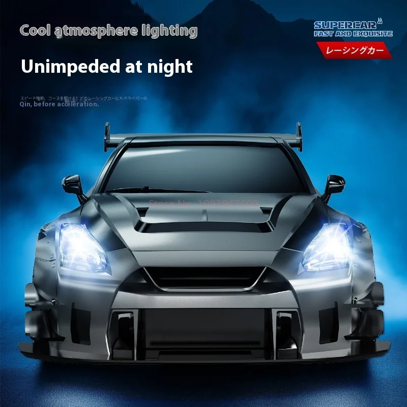 Coche de deriva RC 4WD listo para correr, dirección del acelerador proporcional completa, luz LED, coche de Control remoto para niños principiantes, juguete