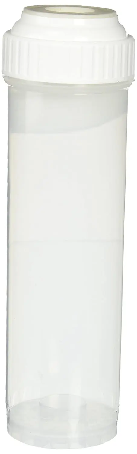 

2.5x10 Universal Water Filter Cartridge, Clear Empty for Custom Media, Standard Size, Durable Pre/Post Use