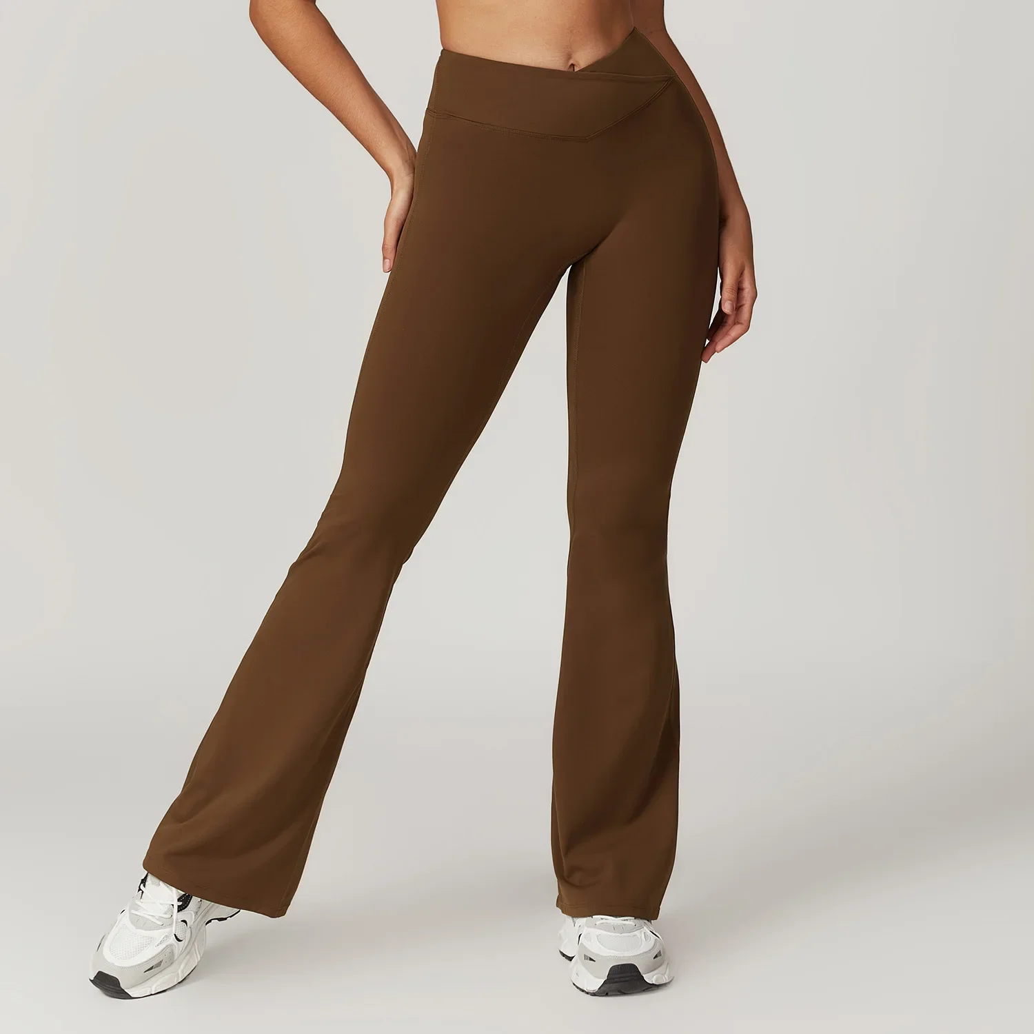 Mallas acampanadas, pantalones de Yoga para mujer, medias de Yoga con parte inferior acampanada, pantalones deportivos de cintura alta, mallas deportivas elásticas para entrenamiento en gimnasio, mallas Push Up