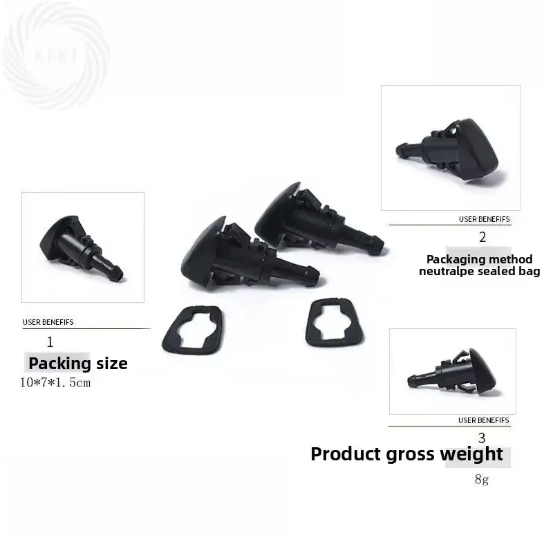 2 قطعة غسالة زجاج أمامي ممسحة الفوهات رذاذ طائرة 5303833AA لكرايسلر دودج المنتقم رحلة عيار جيب كومباس جراند شيروكي