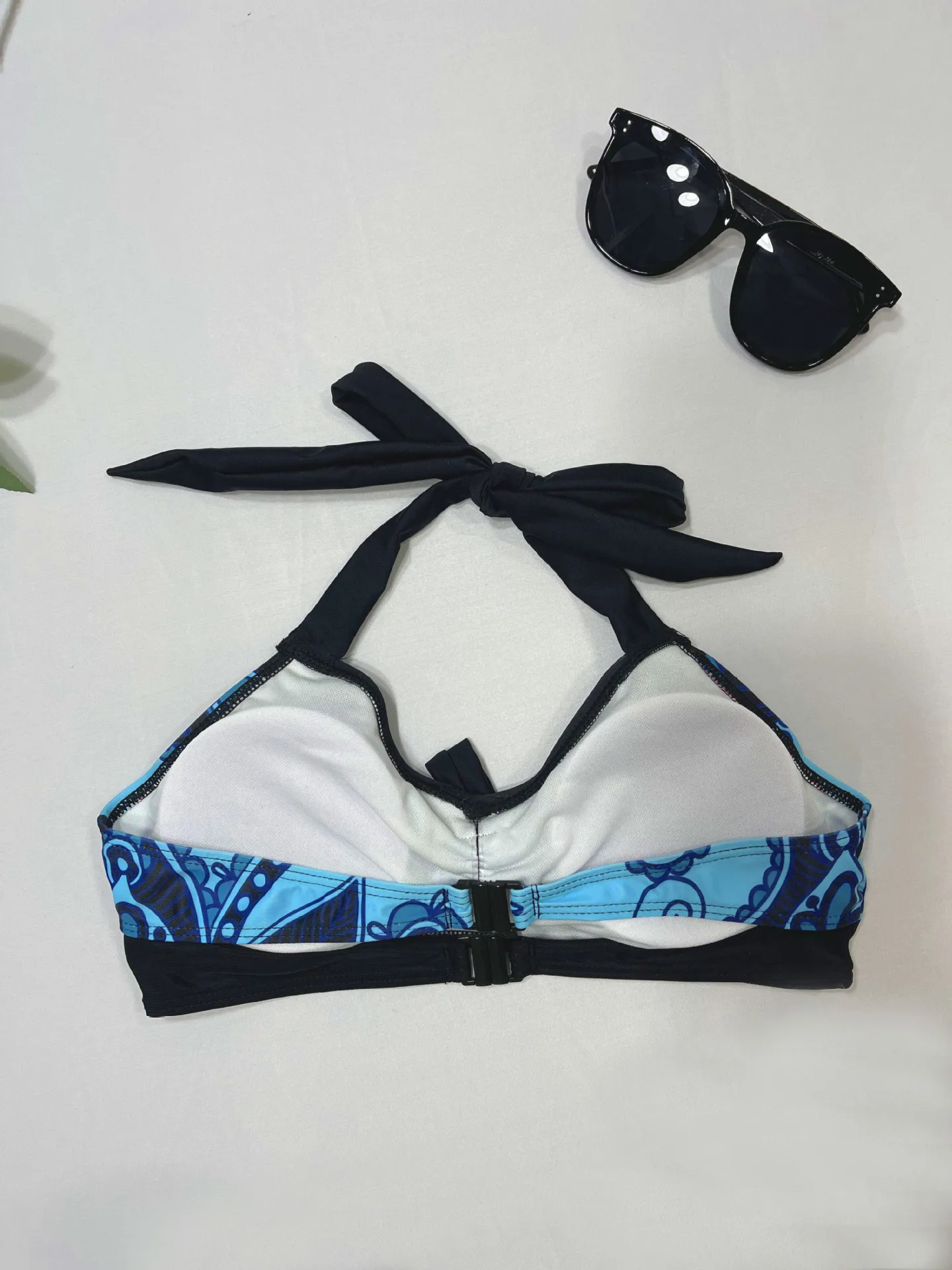 women's bikini swimsuit split high waist print