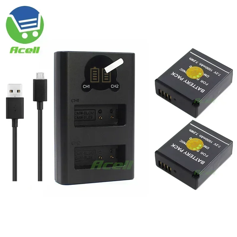 DMW-BLG10 Pin Hoặc Sạc USB Cho Máy Panasonic DC-G100 ZS200 ZS80 DMC-GF3 GF5 GF6 LX100 GX80 Camera Thay Thế DMW-BLE9 DMW-BLG10E
