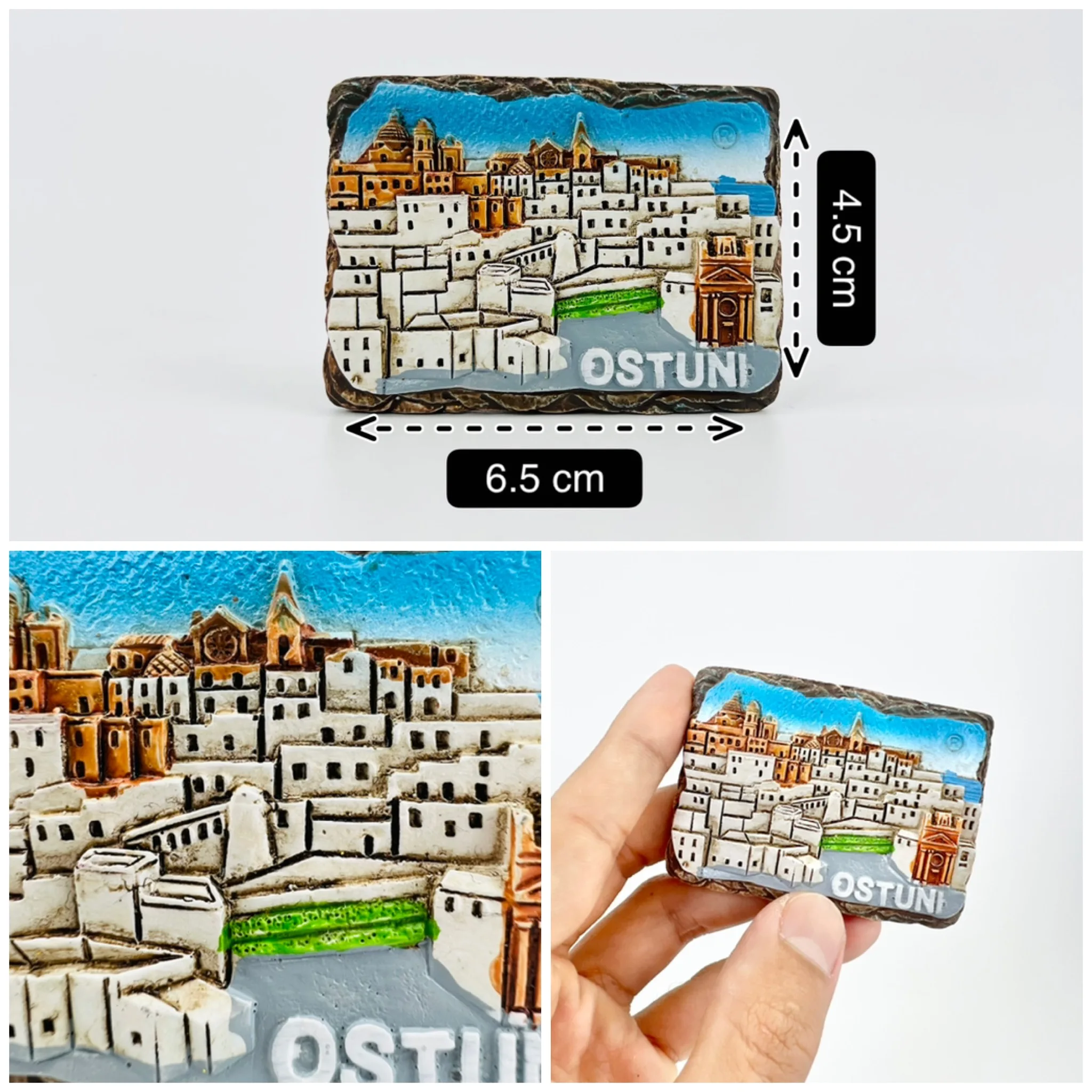 Italian Refrigerator Stickers Ostuni Alberobello Travel refrigerator stickers Souvenir home kitchen decoration Collection Gift