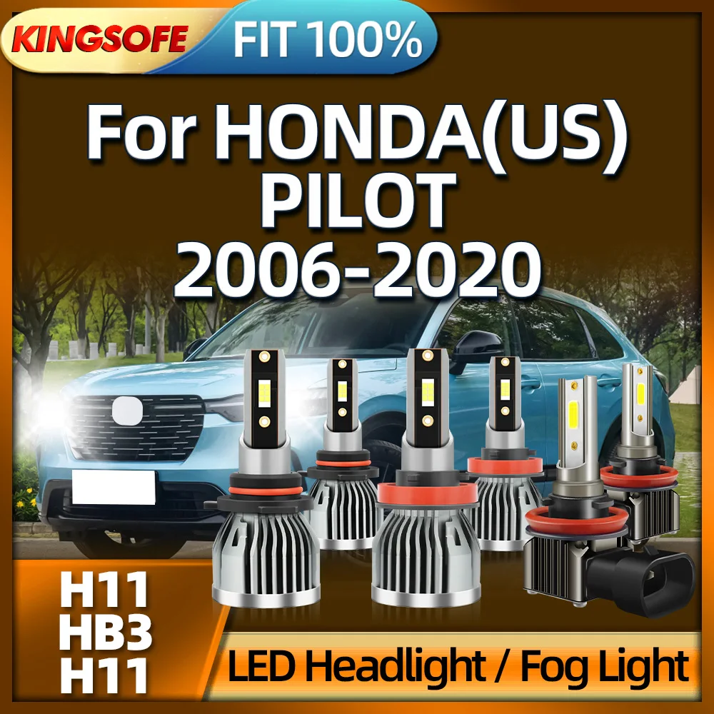 

2/6Pcs Led Headlight Lights 6000K H11 180W Lamps HB3 For HONDA(US) PILOT 2006 2007 2008 2009 2010 2011 2012 2013 2014 2015 2020