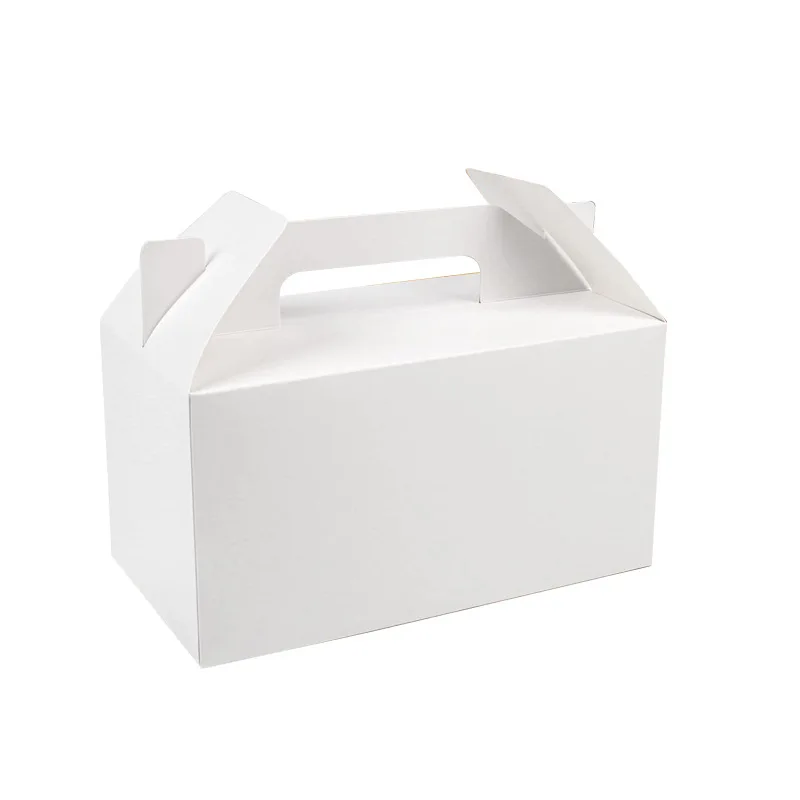 Angepasst-grenze Kraft Papier Handheld Cupcake Box Candy Cookie Fenster Box Backen Dessert Takeout Verpackung Box