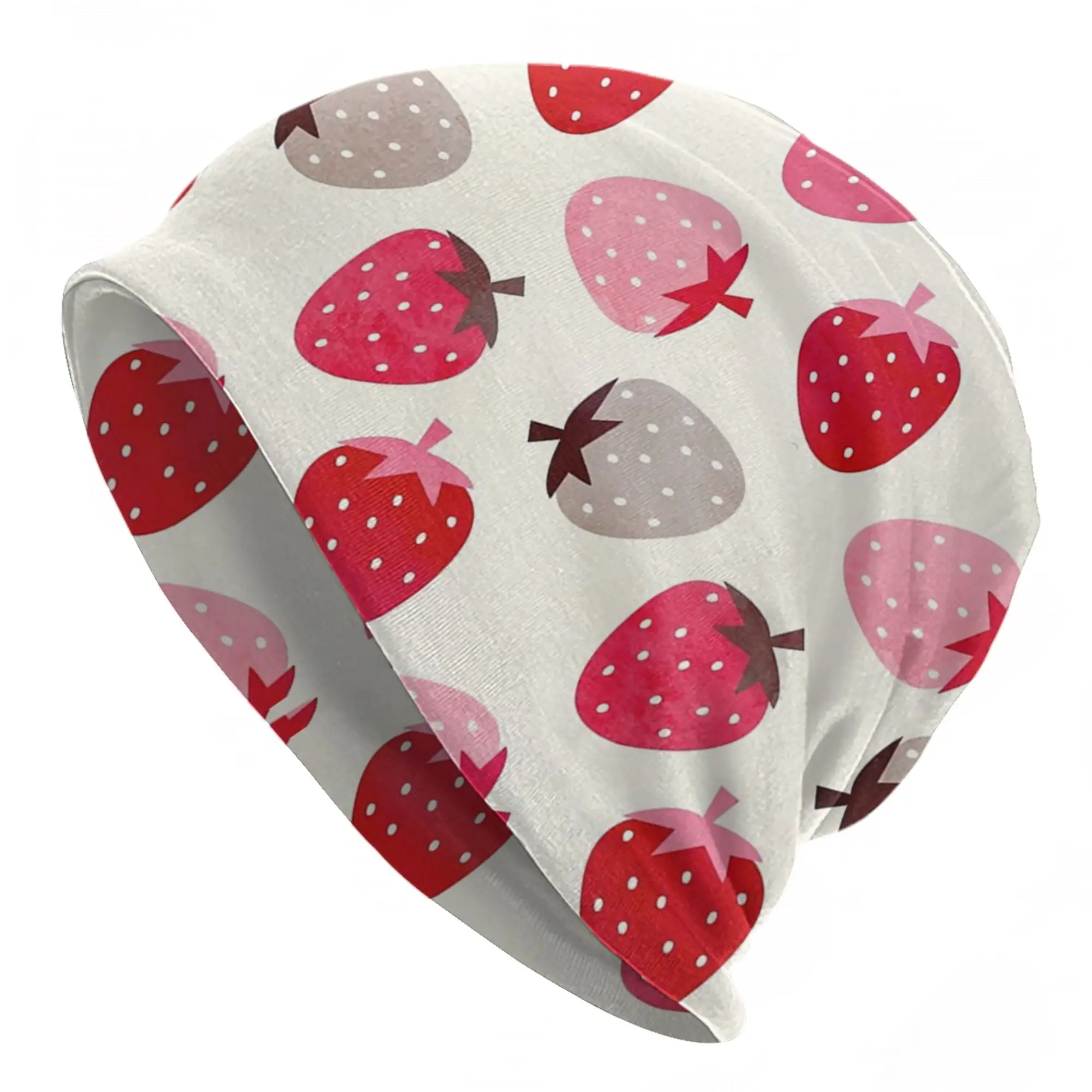 Strawberry Fields Skullies Beanies Hat Vegan Vintage Men Women Street Caps Warm Dual-use Bonnet Hats
