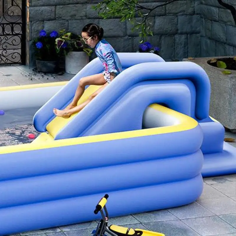 Tobogán de piscina inflable grueso, tobogán de piscina de PVC para bañera, toboganes de parque acuático al aire libre de verano, juguetes para niños