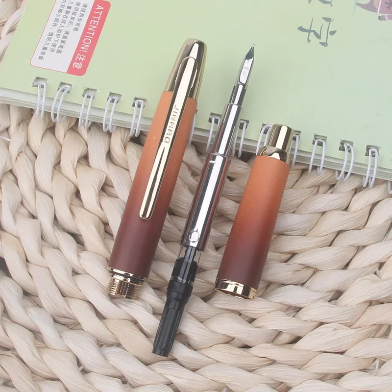 

New Jinhao 10 Retractable Fountain Pen EF/F Nib Metal Clip Ink Converter Writing Pen For School Office Supplies Stationery P